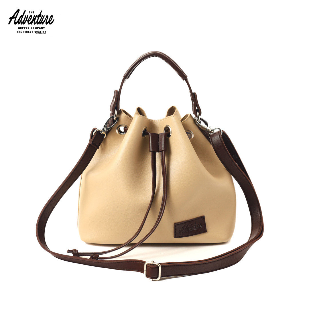 Adventure Bucket Sling Bag Top Handle Bag Vegan Leather Diana