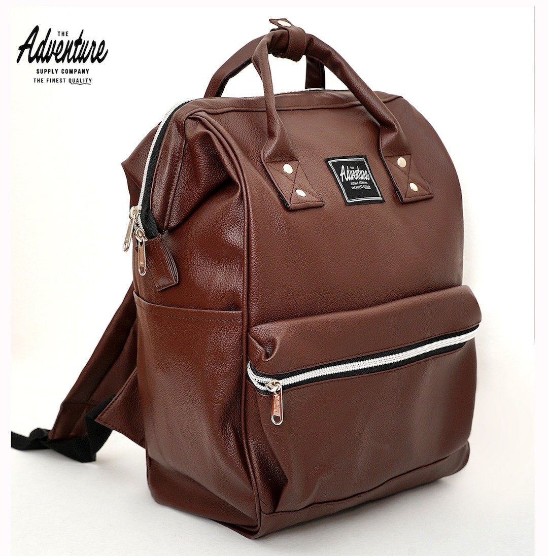 artemis leather backpack Made with soft black cowhide Adventure Backpack Artemis (Faux Leather)