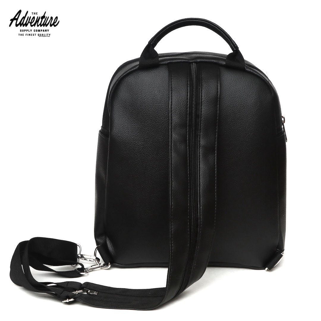 2 way backpack leather Adventure 2 way Backpack Body Bag Louis (Faux Leather) – The Adventure