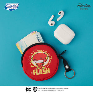 Adventure Justice League Chibi Collection Coin Purse Organizer Round Wallet Aini-The Flash